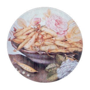 PLANCHE À DÉCOUPER FRUITS DE SAISON 6 - HARICOTS ET ROSE