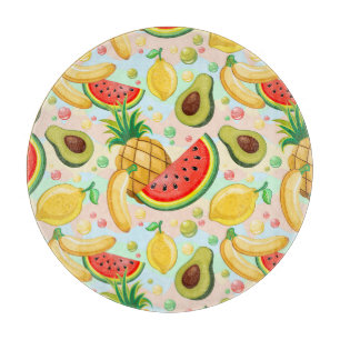 Planche À Découper Fruits d'été frais Motif