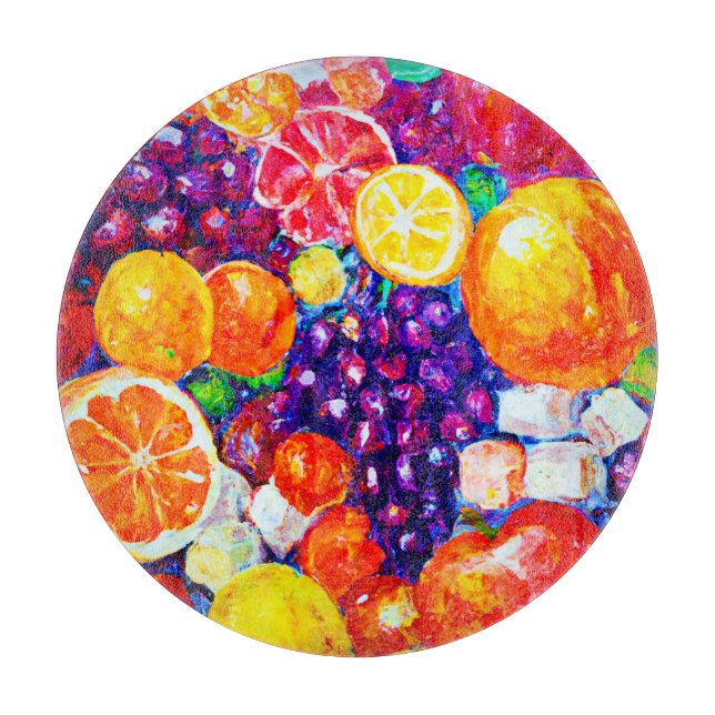 Planche À Découper "Fruits frais Motif" Cute Art. Acheter Maintenant (Devant)