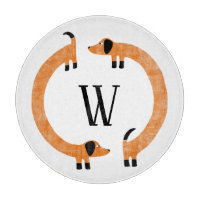 Funny Dachshund Saucisse Chien Monogramme