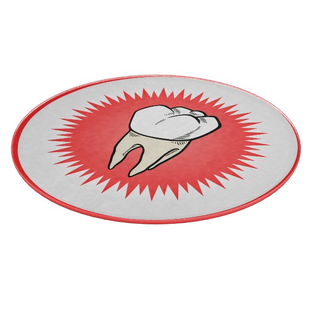 Planche À Découper Funny Rouge Blanc Beige Extrait Molar Starburst (Coin)