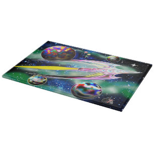 Planche À Découper Fusée de verre