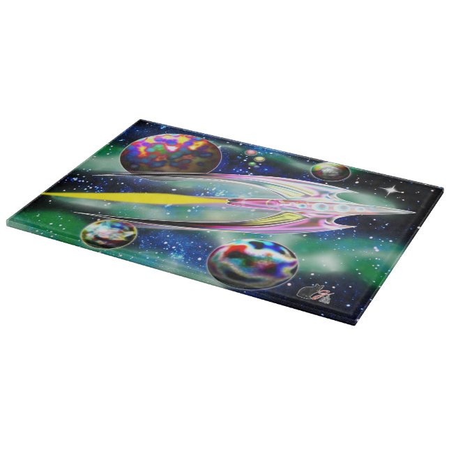 Planche À Découper Fusée de verre (Coin)