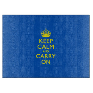 Planche À Découper GARDEZ LE CALME ET PORTEZ LE VRAI Bleu