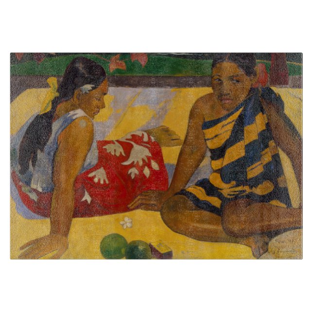 Planche À Découper Gauguin Polynésie Française Tahiti Femmes Peinture (Devant)