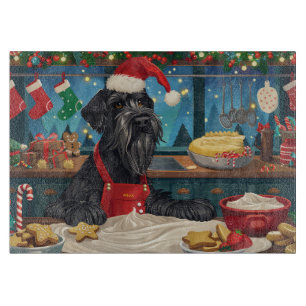 Planche À Découper Géant Schnauzer Gourmande : Noël Festif