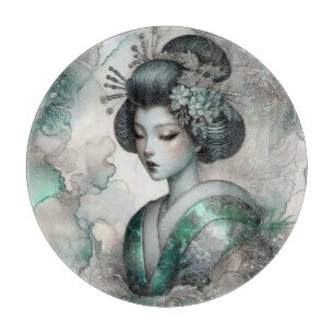Planche À Découper Geisha en Vert Série #2