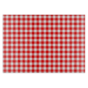 Planche À Découper Gingham rouge