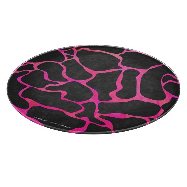 Planche À Découper Giraffe rose chaude et noire (Coin)