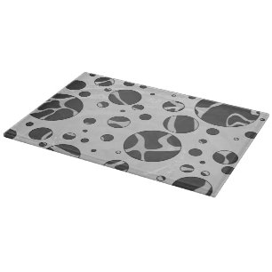 Planche À Découper Giraffy Polka Dot noir et gris clair Impression