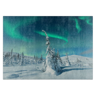 Planche À Découper Glace et neige   Northern Lights, Laponie, Finland