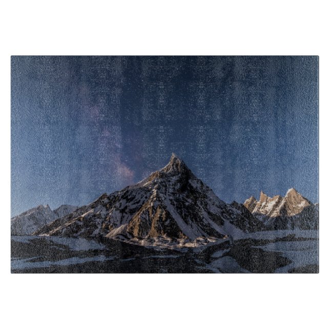 Planche À Découper Glace et neige | Voie Lactée Glacier Baltoro, Paki (Devant)