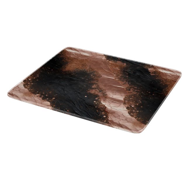 Planche À Découper Glam Rose Gold Noir (Coin)