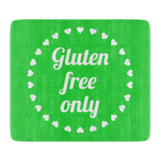 Planche À Découper Gluten Gratuit Design Vert Blanc