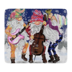 Planche À Découper Gnomes Music Band Funny Christmas Cutting Board