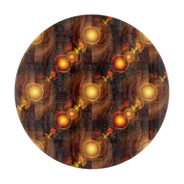 Planche À Découper Gold Modern Boho Elegant Abstract Art Pattern #501 (Devant)