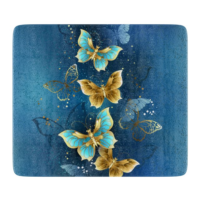 Planche À Découper Golden butterflies (Devant)