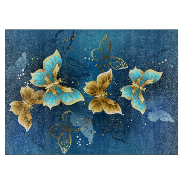 Planche À Découper Golden butterflies (Devant)