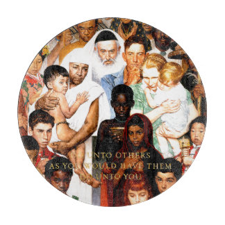 Planche À Découper Golden Rule (Do to other) par Norman Rockwell