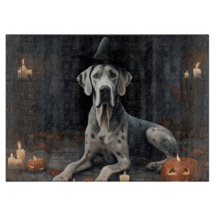 Planche À Découper Grand Dane Citrouille Halloween flip d'effroi