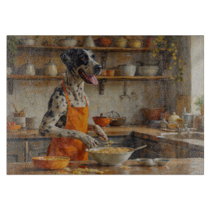 Planche À Découper Grand Danois Cuisinant dans la Cuisine
