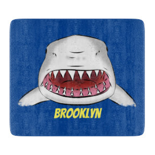 Planche À Découper Grand requin blanc moyen dessin animé