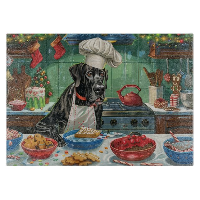 Planche À Découper Grande pâtisserie de vacances Dane : Noël festif (Devant)