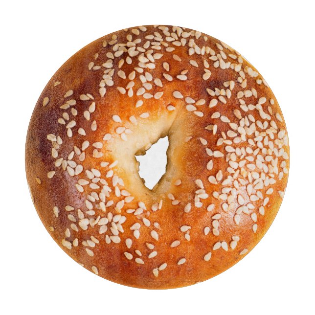 Planche À Découper Grande table de coupe de Bagel sésame (Devant)