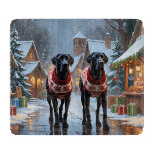 Planche À Découper Grands Danois Noël Fête de fin d'année