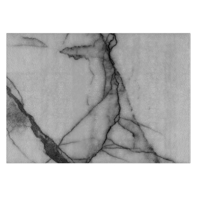 Planche À Découper Granit noir et blanc translucide (Devant)