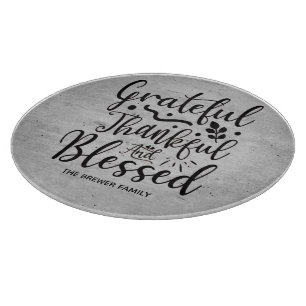 Planche À Découper Gratuit Thankful Blessed Cutting Board