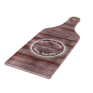 Planche À Découper Gravure de clôture Patinée en bois rustique