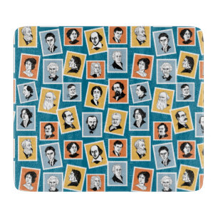 Planche À Découper Great writers, poets and playwrights on stamps-1