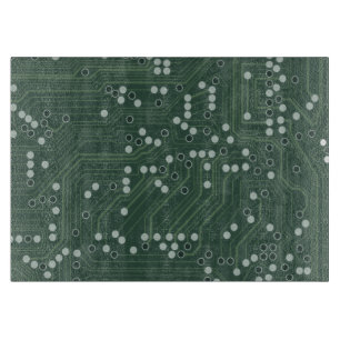 Planche À Découper Green Circuit Board Arrière - plan Art Motif