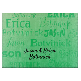 Planche À Découper Green Name Challah Board