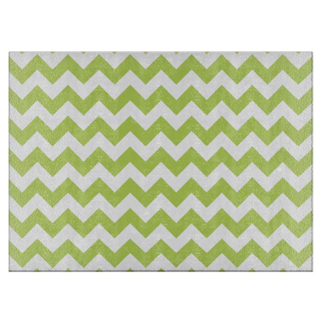 Planche À Découper Green Zigzag, Green Chevron, Motif géométrique (Devant)