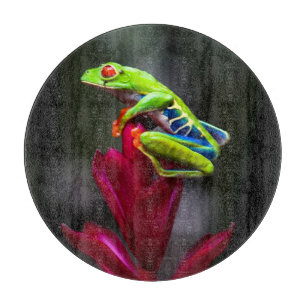 Planche À Découper Grenouille aux yeux rouges