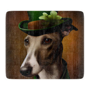 Planche À Découper Greyhound Dog en tenue de la Saint Patrick