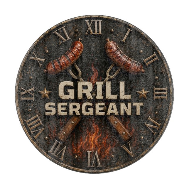 Planche À Découper Grill Sergeant Funny BBQ Grill Master Barbecue  (Devant)