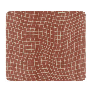 Planche À Découper Grille déformée moderne   Géométrique fluide minim