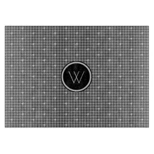 Planche À Découper Gris avec soie Accent Houndstooth Cutboard
