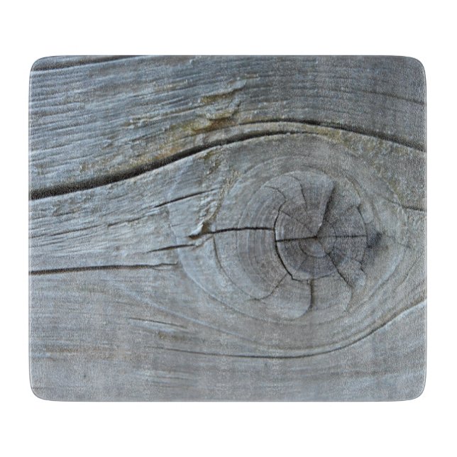 Planche À Découper Gris Bois de bois flotté naturel Texture (Devant)