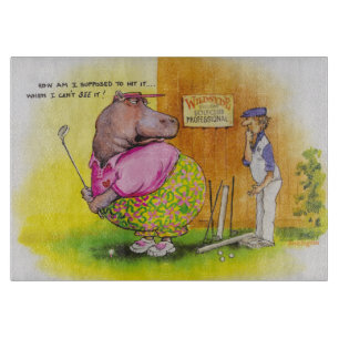Planche À Découper gros golf d'hippopotame