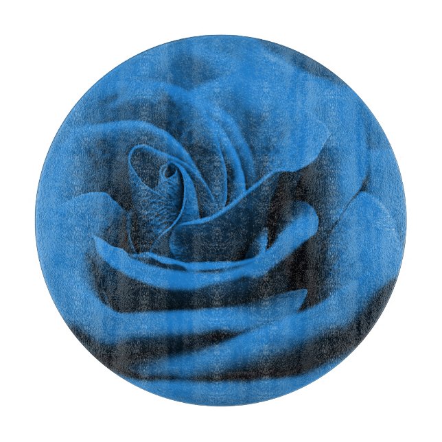 Planche À Découper Gros plan rose bleue rouge, macro beauté. (Devant)