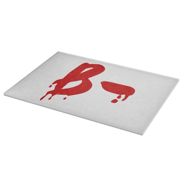 Planche À Découper Groupe sanguin B- Hôpital d'horreur négatif (Coin)