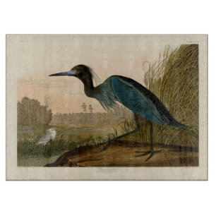 Planche À Découper Grue bleue Héron Impression Audubon Art côtier