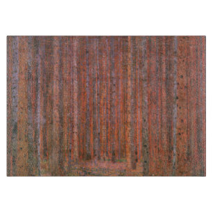 Planche À Découper Gustav Klimt Fir Forêt Tannenwald Arbres rouges