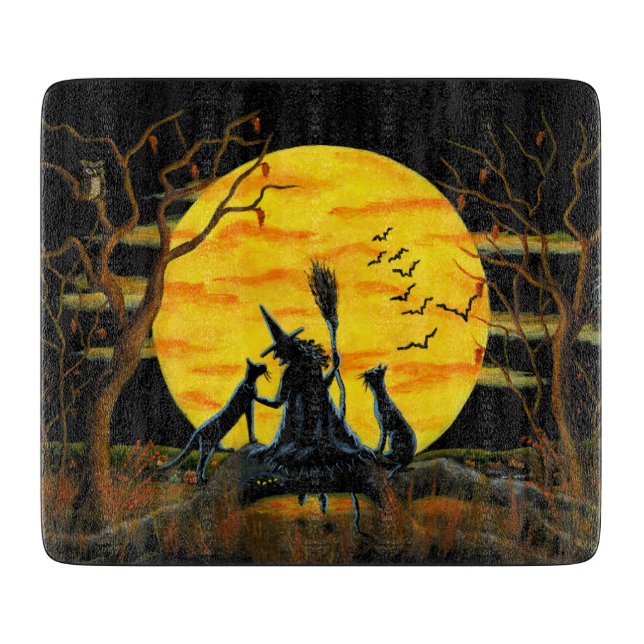 Planche À Découper Halloween a gâché le conseil de taille du verre (Devant)