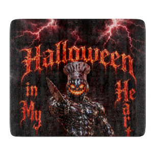 Planche À Découper Halloween à jamais dans mon cœur Citrouille gothiq