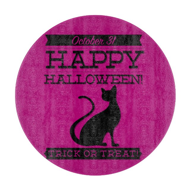 Planche À Découper Halloween rétro typographique (Devant)